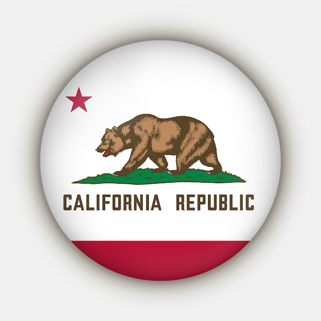 Vlag van californië vectorillustratie