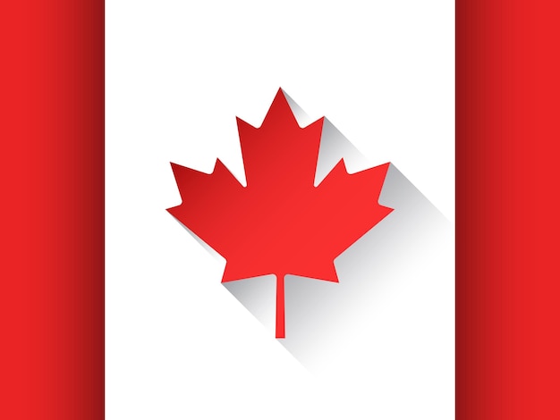 Vlag van Canada. Papier gesneden vector achtergrond.