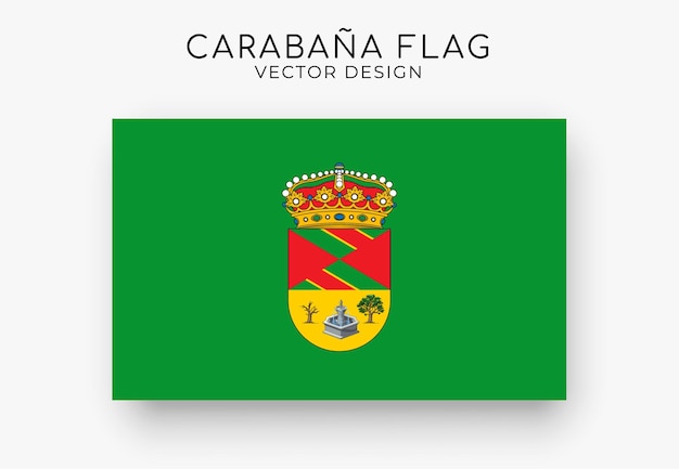 Vlag van Carabana Gedetailleerde vlag op witte achtergrond Vector illustratie