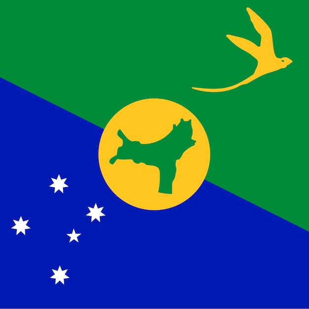 Vlag van Christmas Island officiële kleuren Vectorillustratie