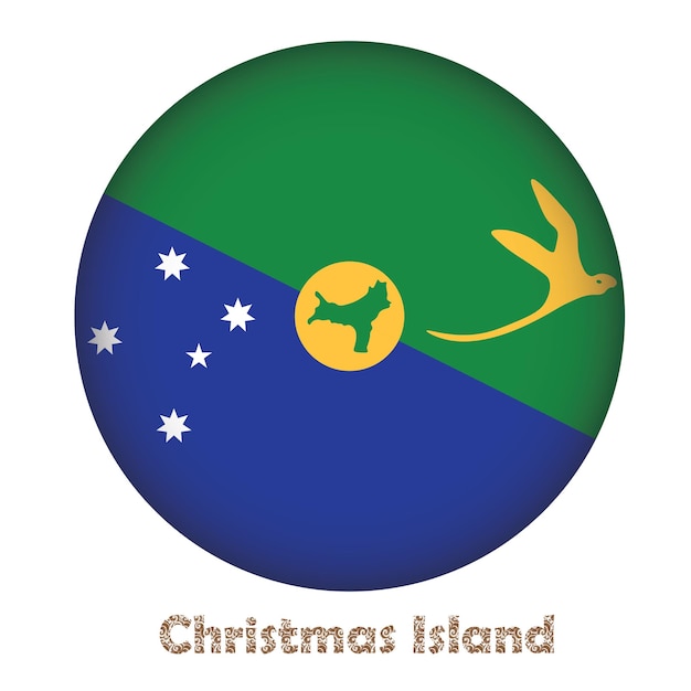 Vlag van Christmaseiland ronde vorm