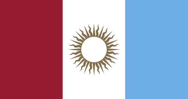 Vlag van Cordoba Argentijnse provincie vector afbeelding