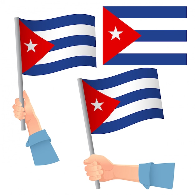 Vlag van Cuba in de hand set