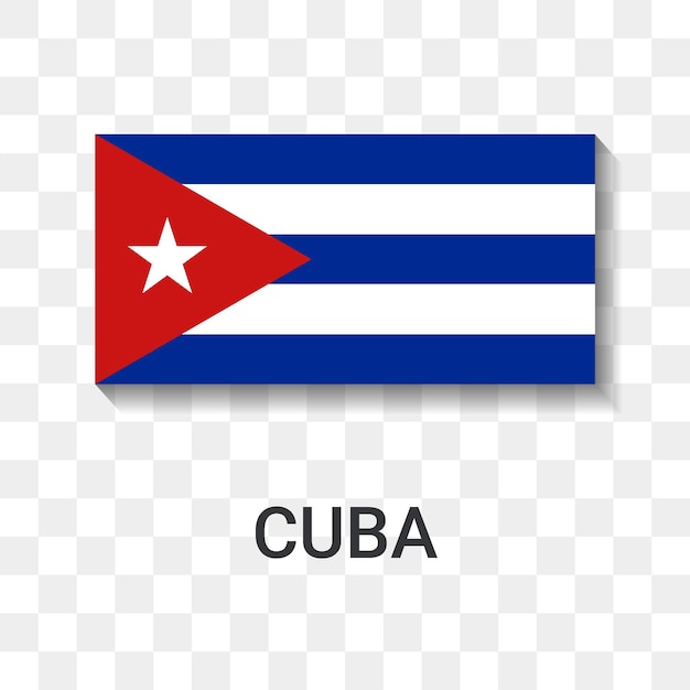 Vlag van cuba pictogram vectorillustratie