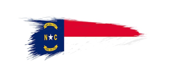 Vlag van de Amerikaanse staat North Carolina in grunge brush