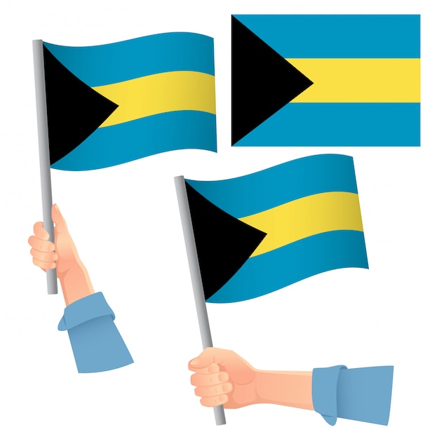 Vlag van de bahama's in de hand set