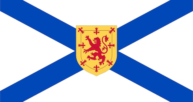 Vector vlag van de canadese provincie nova scotia vector afbeelding