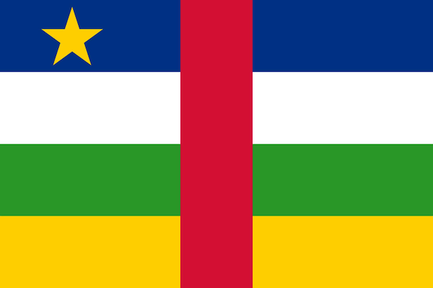 vlag van de Centraal-Afrikaanse Republiek vlag natie vector illustratie