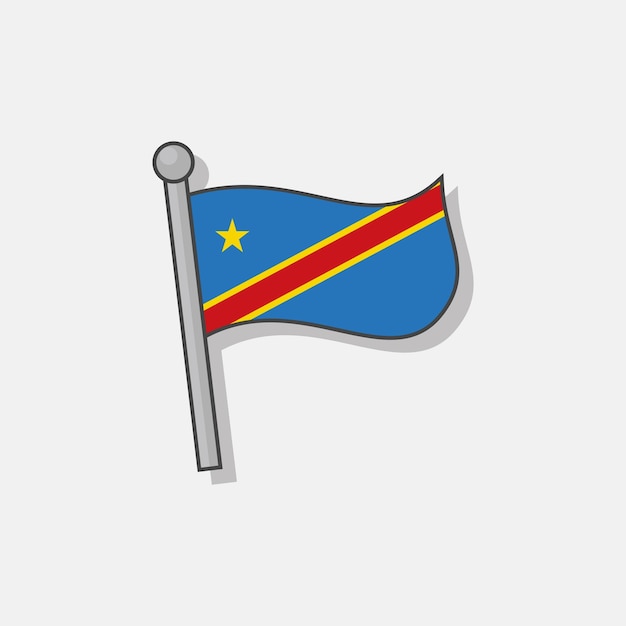 vlag van de democratische republiek congo