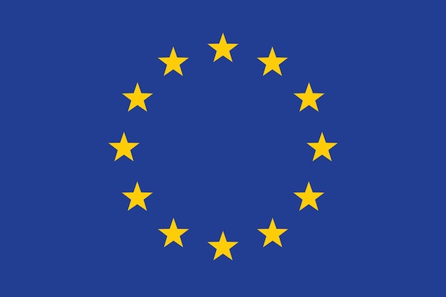 Vector vlag van de europese unie eu-symbool banner vectorillustratie