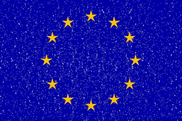 Vlag van de europese unie vectorillustratie nationaal symbool