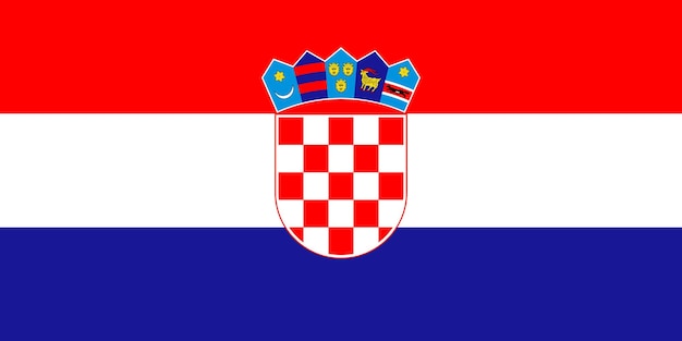 Vector vlag van de kroatische vlagnatie