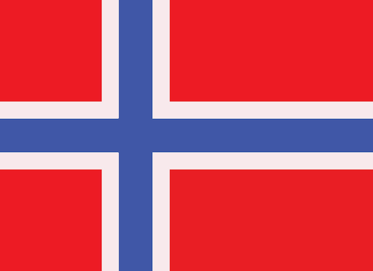 Vector vlag van de noorse vlagnatie