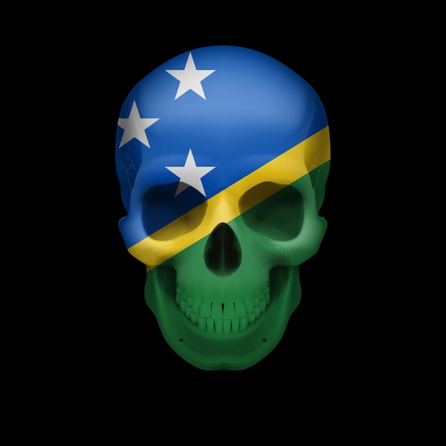 Vlag van de Salomonseilanden schedel