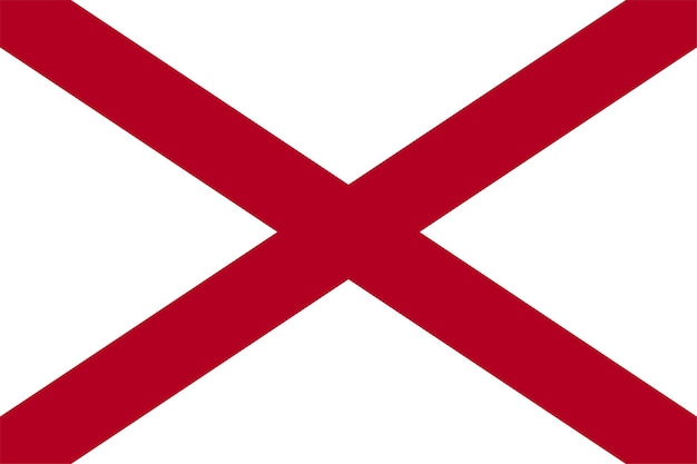 Vector vlag van de staat alabama vectorillustratie