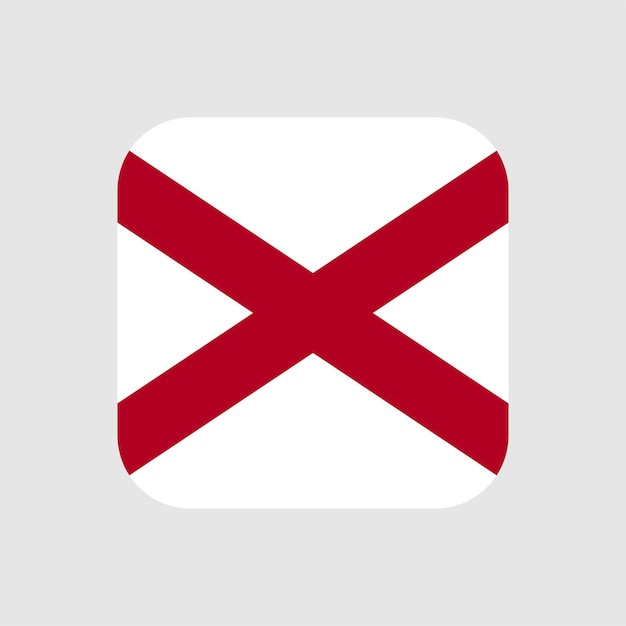 Vlag van de staat Alabama Vectorillustratie