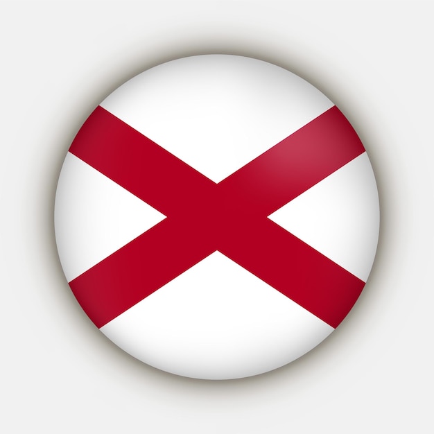 Vlag van de staat Alabama Vectorillustratie