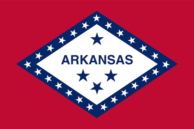 Vlag van de staat Arkansas Vector illustratie