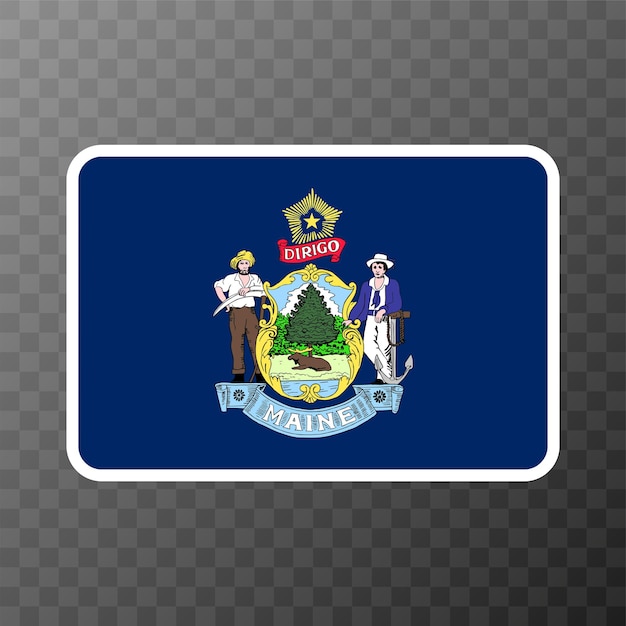 Vlag van de staat Maine Vectorillustratie