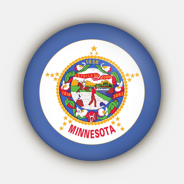 Vlag van de staat Minnesota Vector illustratie