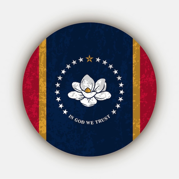 Vlag van de staat Mississippi Vector illustratie