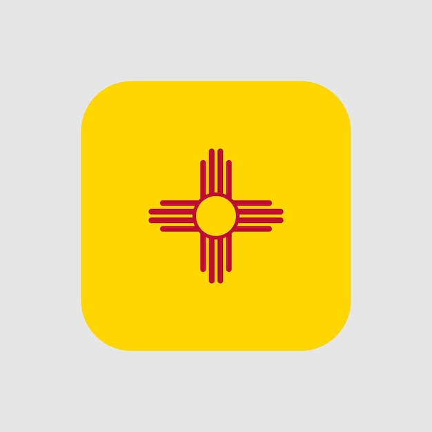 Vlag van de staat New Mexico Vector illustratie