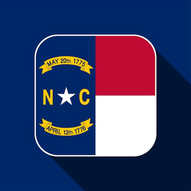 Vlag van de staat North Carolina Vector illustratie