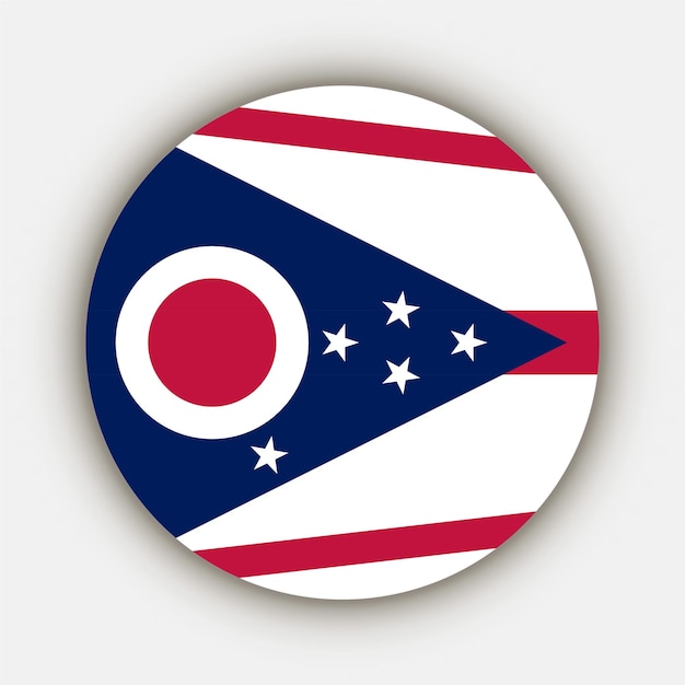 Vlag van de staat Ohio Vector illustratie