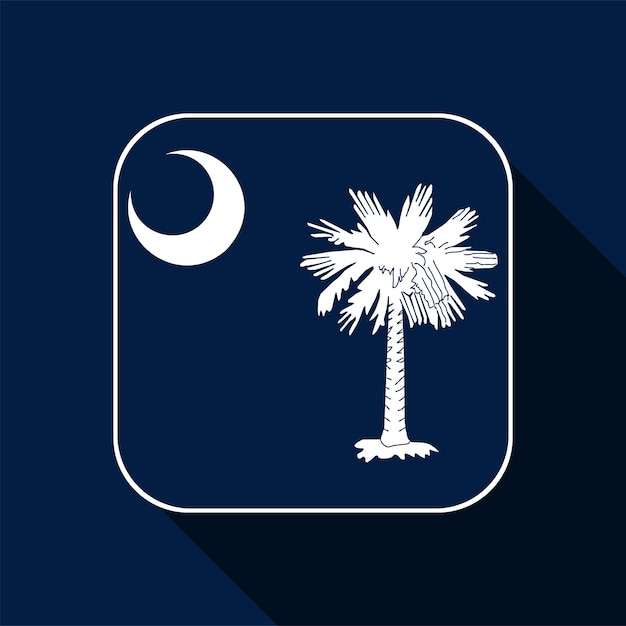 Vlag van de staat South Carolina Vector illustratie