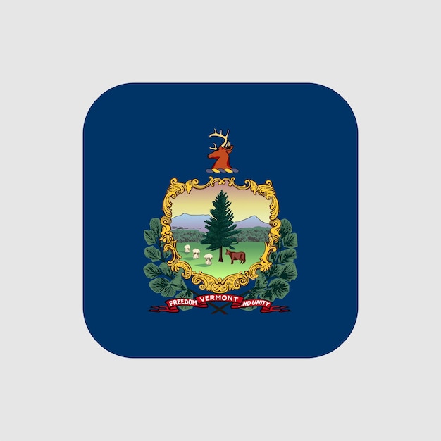 Vlag van de staat Vermont Vector illustratie