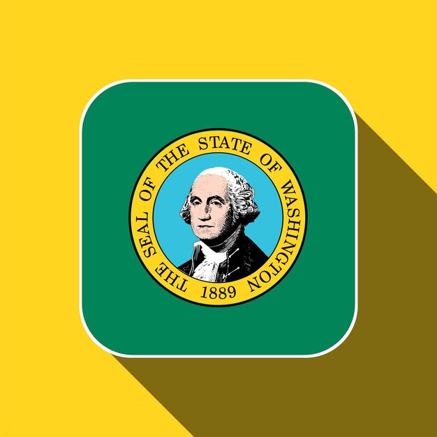 Vlag van de staat Washington Vector illustratie