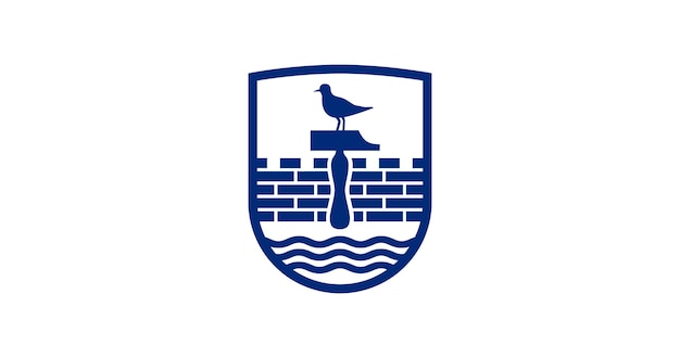 Vlag van de stad Herning in Denemarken vector afbeelding
