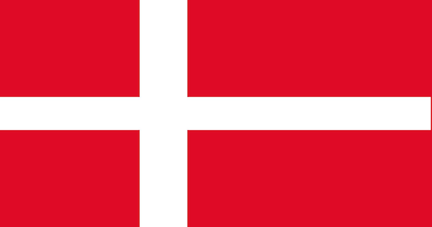 Vlag van Denemarken in vector