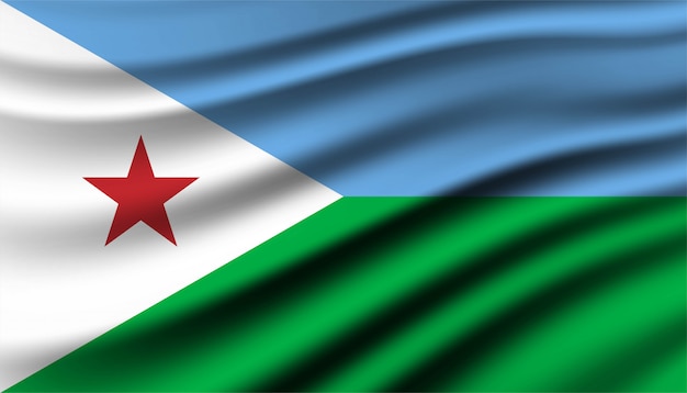 Vlag van djibouti achtergrond sjabloon.