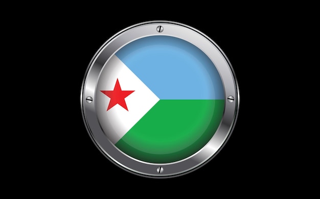 Vlag van Djibouti in 3D-vector