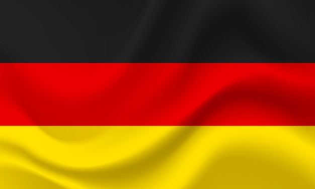 Vlag van Duitsland met een zwarte en rode vlag