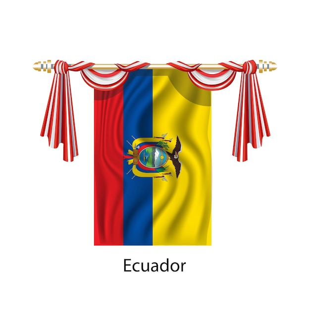 Vlag van ecuador vectorillustratie