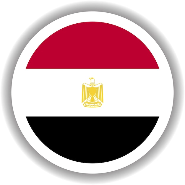 Vlag van EGYPTE ronde vorm