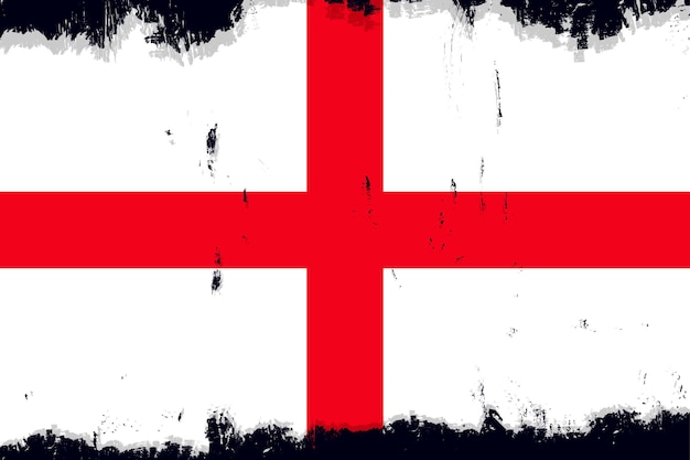 Vlag van Engeland banner met grunge borstel