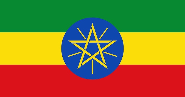 Vlag van Ethiopië in vector