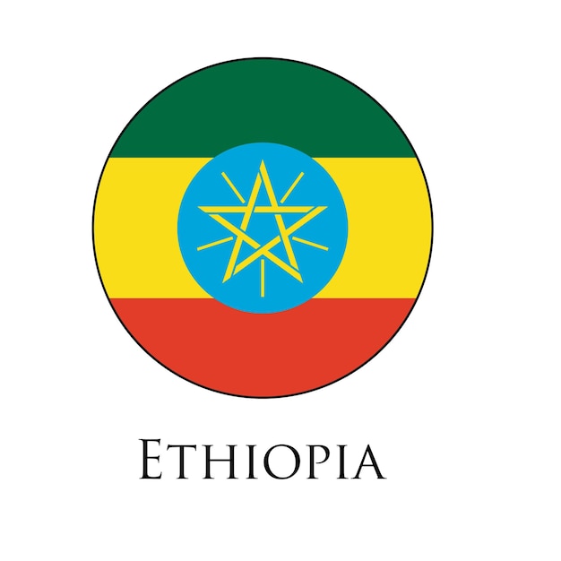 Vlag van Ethiopië in vector