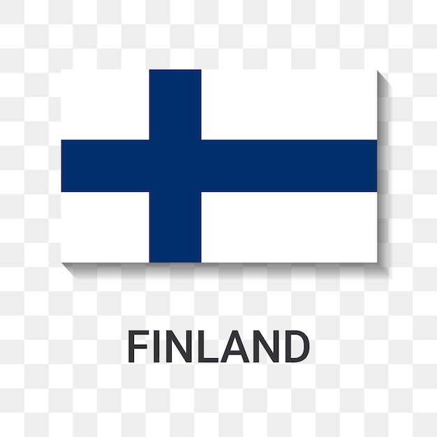 Vlag van finland pictogram vectorillustratie