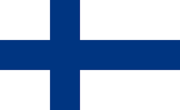 Vector vlag van finland vectorillustratie