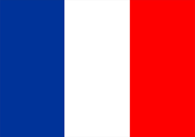 Vlag van Frankrijk, vlag van Frankrijk vectorillustratie