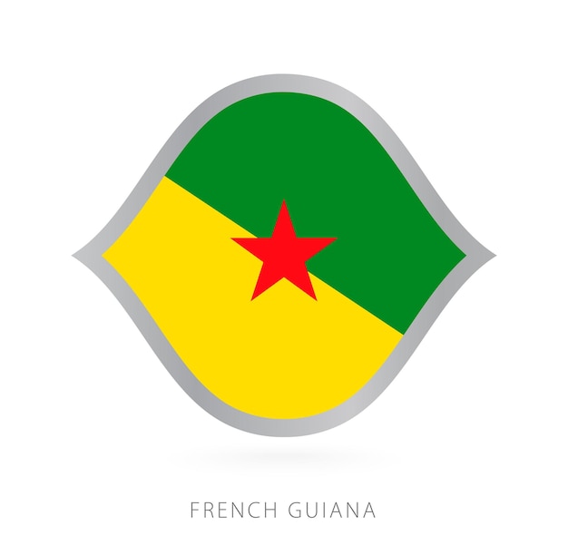 Vlag van frans guyana in stijl voor internationale basketbalcompetities