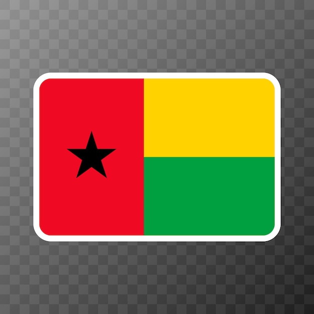 Vlag van guinee-bissau officiële kleuren en verhouding vectorillustratie