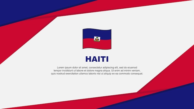 Vlag van Haïti abstracte achtergrond ontwerp sjabloon Haïti Onafhankelijkheidsdag Banner Cartoon vectorillustratie Haïti achtergrond