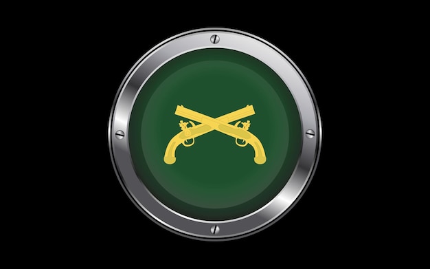 Vlag van het Amerikaanse leger Provost Marshal General 3D badge vector afbeelding