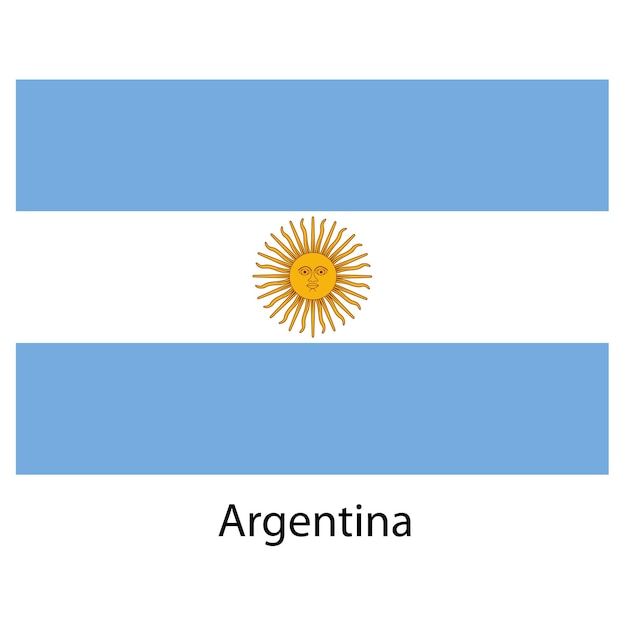 Vlag van het land argentinië Vector illustratie