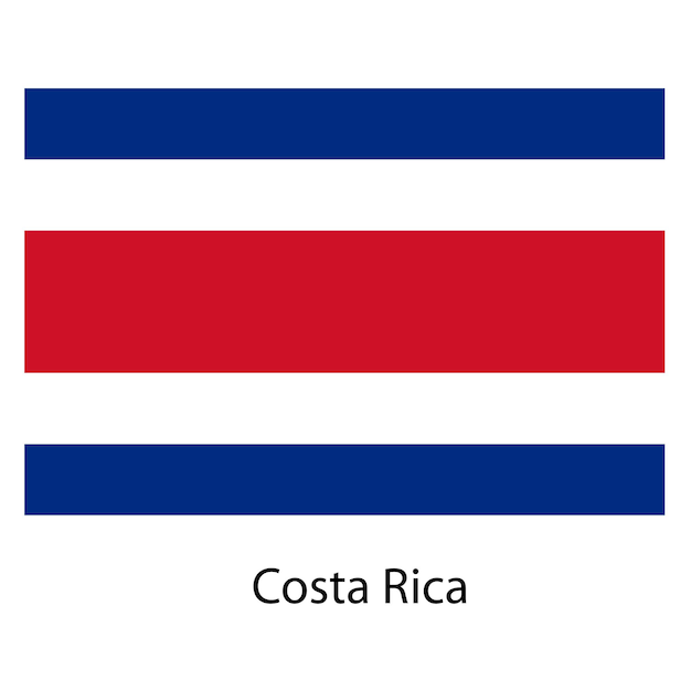 Vector vlag van het land costa rica vector illustratie